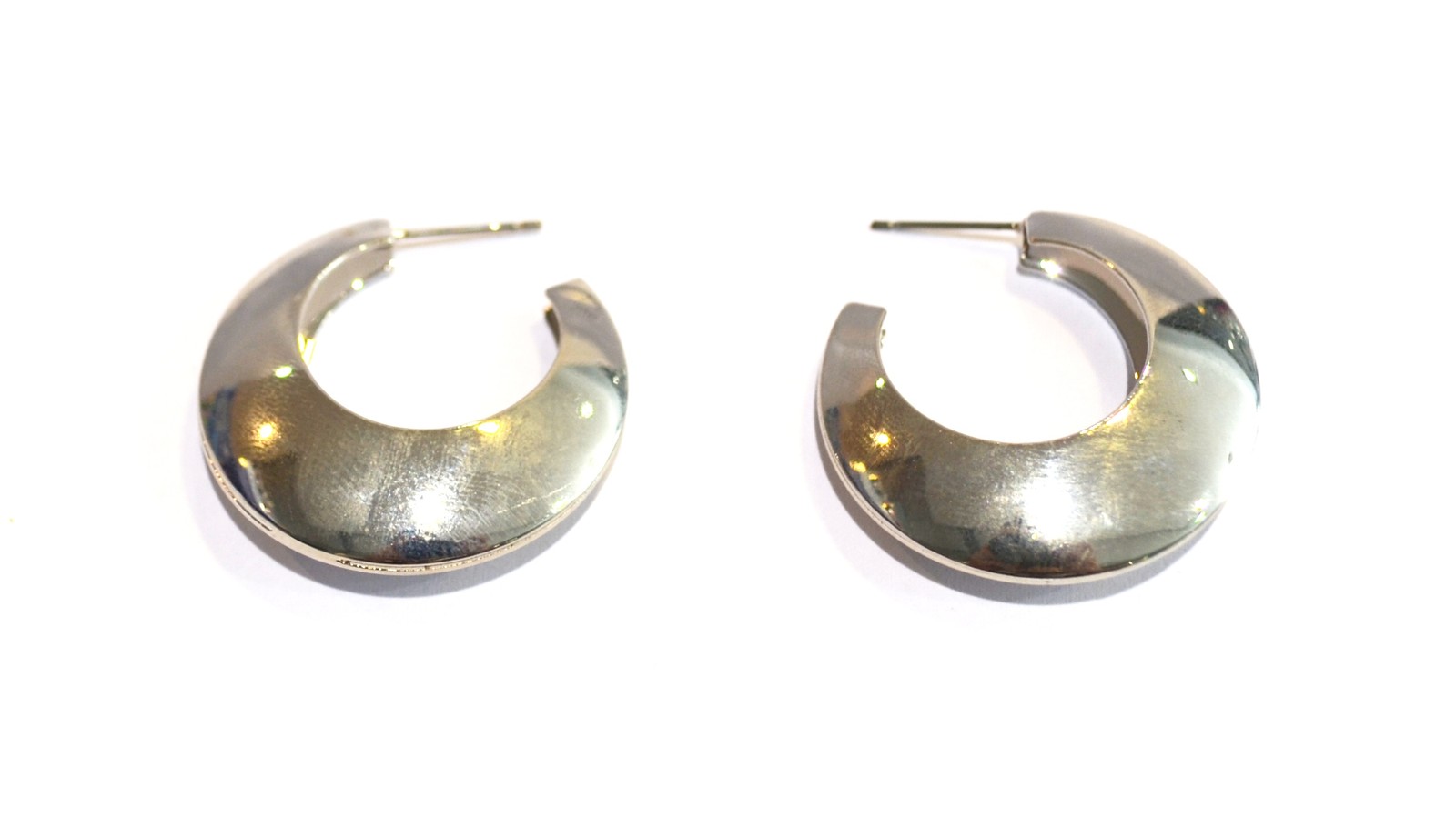 silver hoop earrings Jewelry
