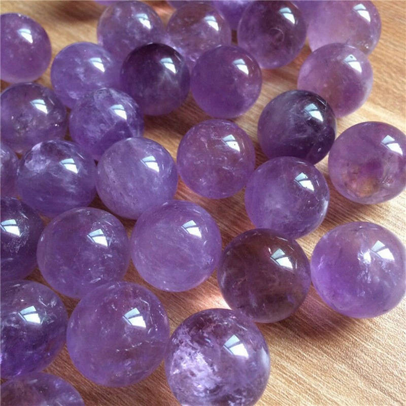 Natural Dreamy Amethyst Sphere Quartz Crystal Energy Mineral Stone Ball + Base