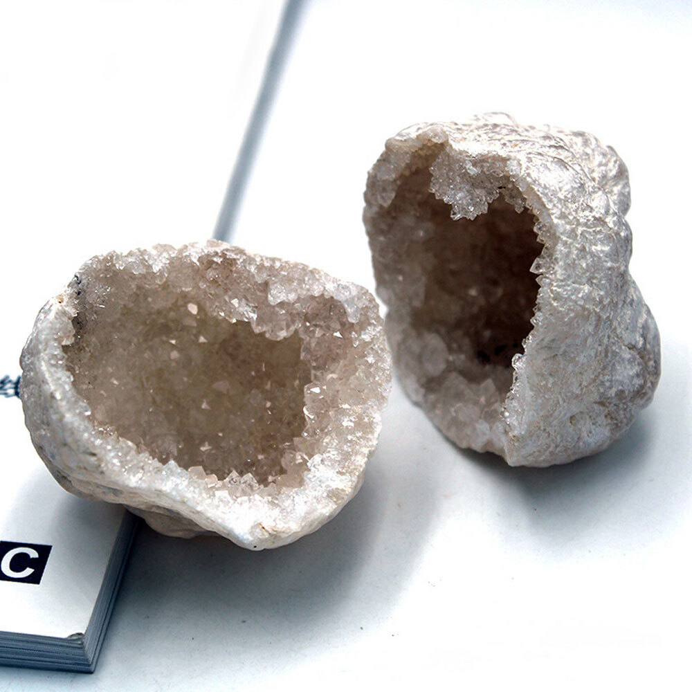 1pc Quartz Crystal Cornucopia Natural Agate Geode Healing Stone Mineral Specimen