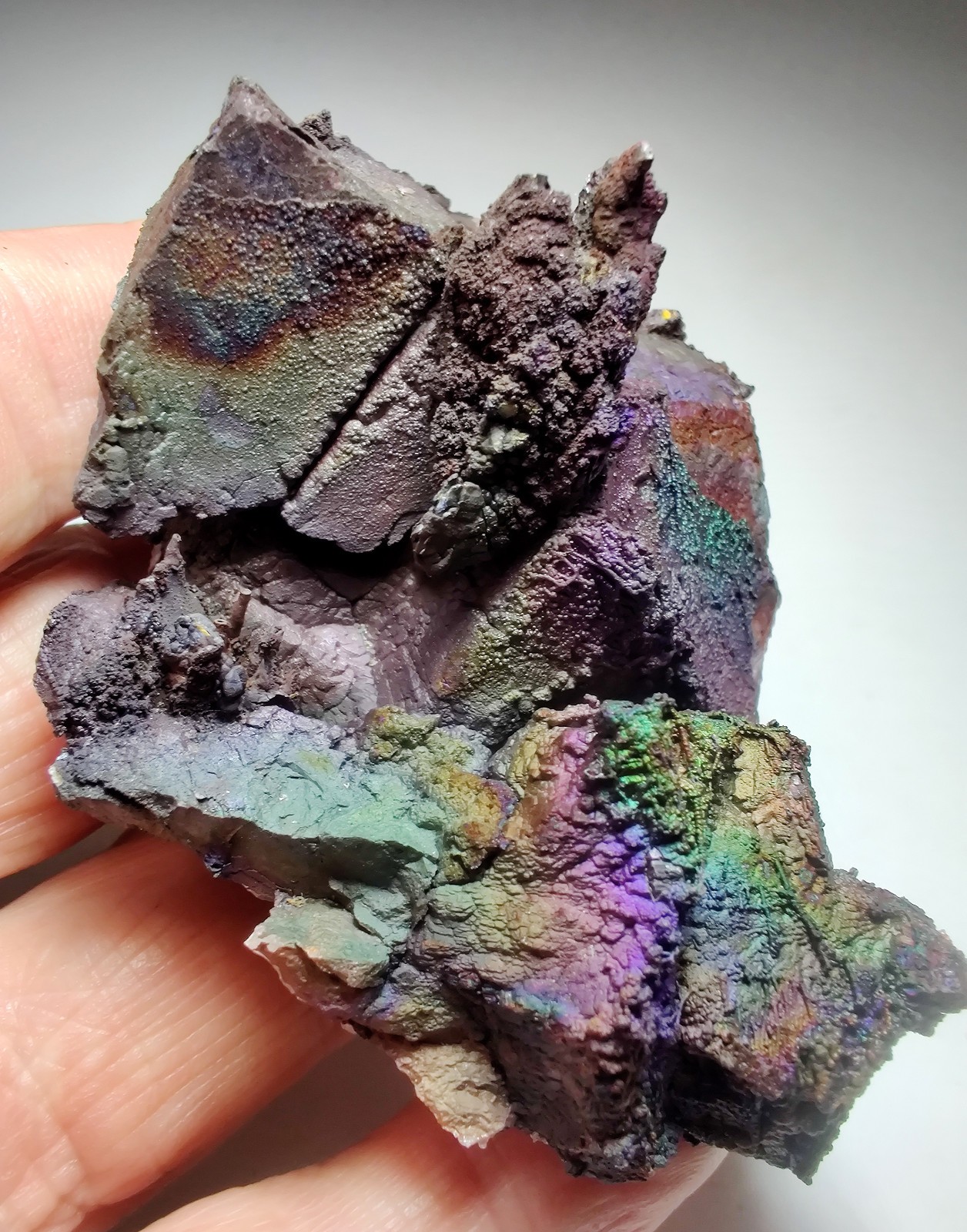 Skittles Hematite on Quartz, very nice. Graves Mountain, Georgia. 145 grams.