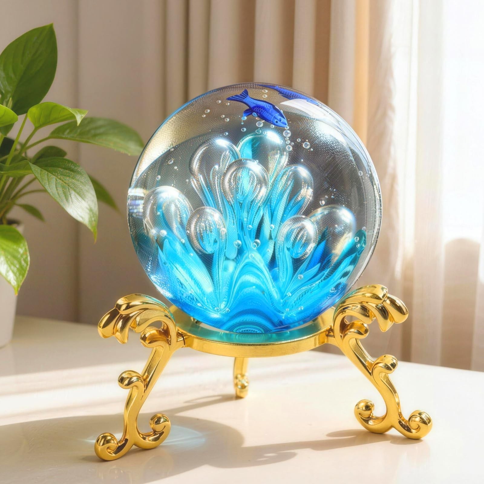 ​ 10Pcs Gold Crystal Stands, Gold Sphere Display Holder for 40mm-80mm Crystal…