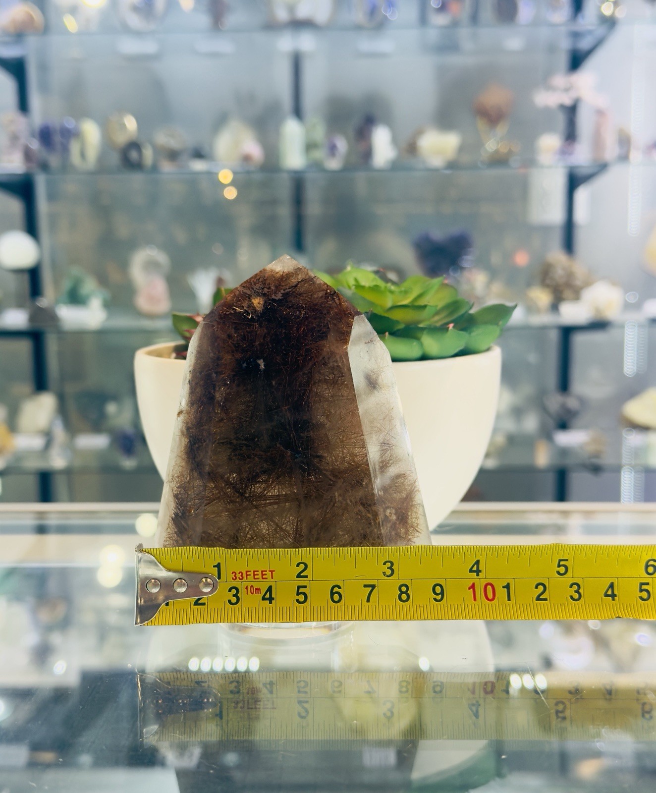 Golden rutile quartz Tower