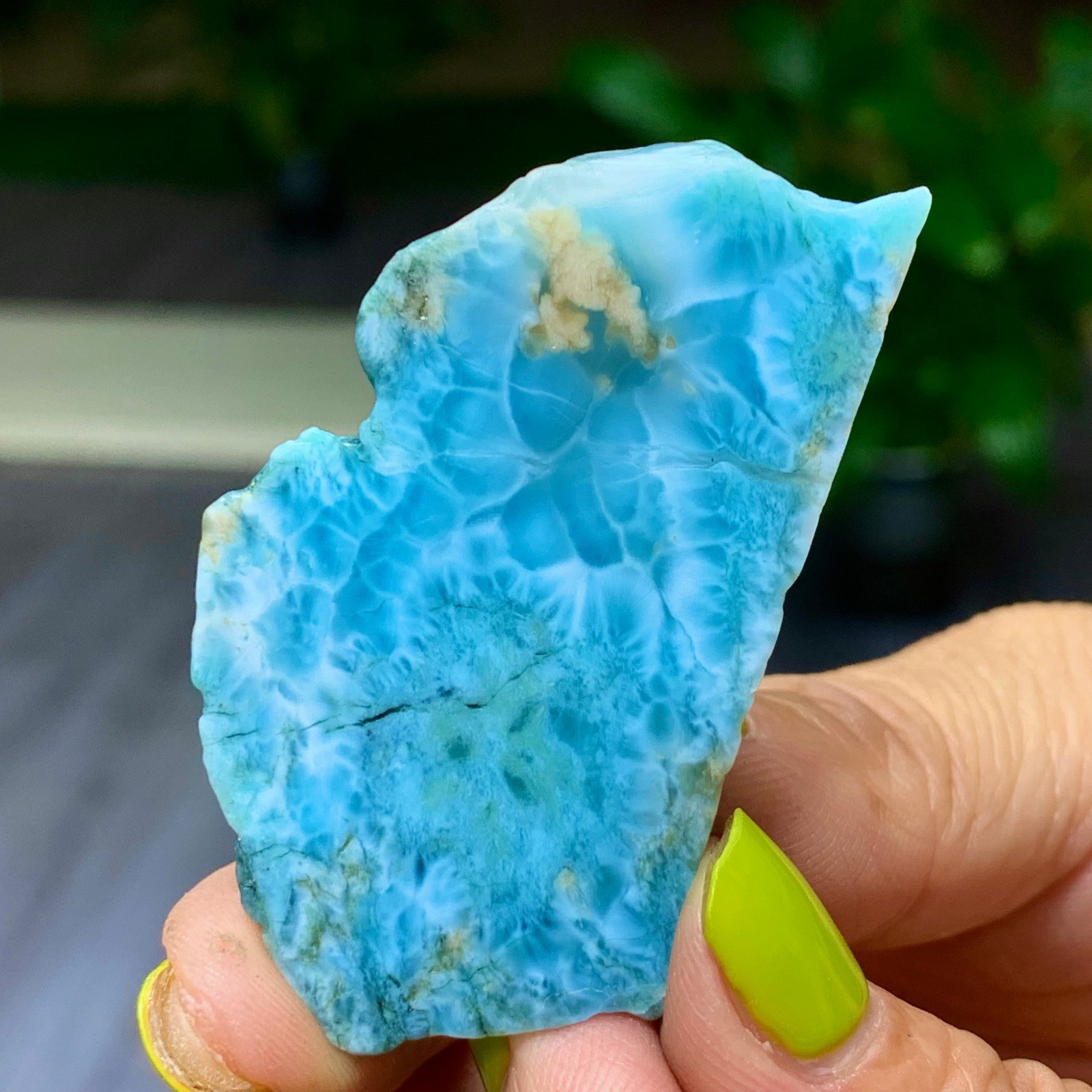 19G Natural larimar/hemimorphite Gorgeous rough raw Crystal Mineral Specimen