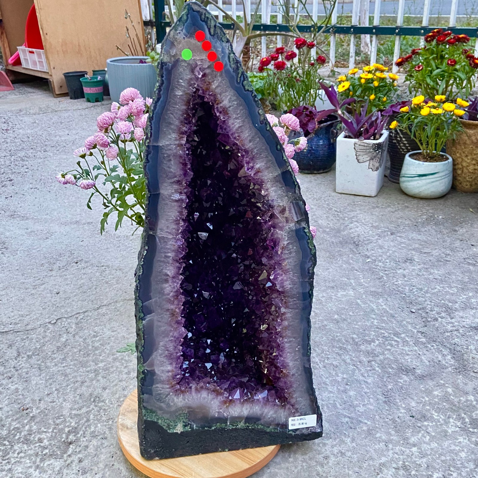 57.05LB Natural Amethyst Geode Quartz Crystal Cluster Cathedral Energy healing
