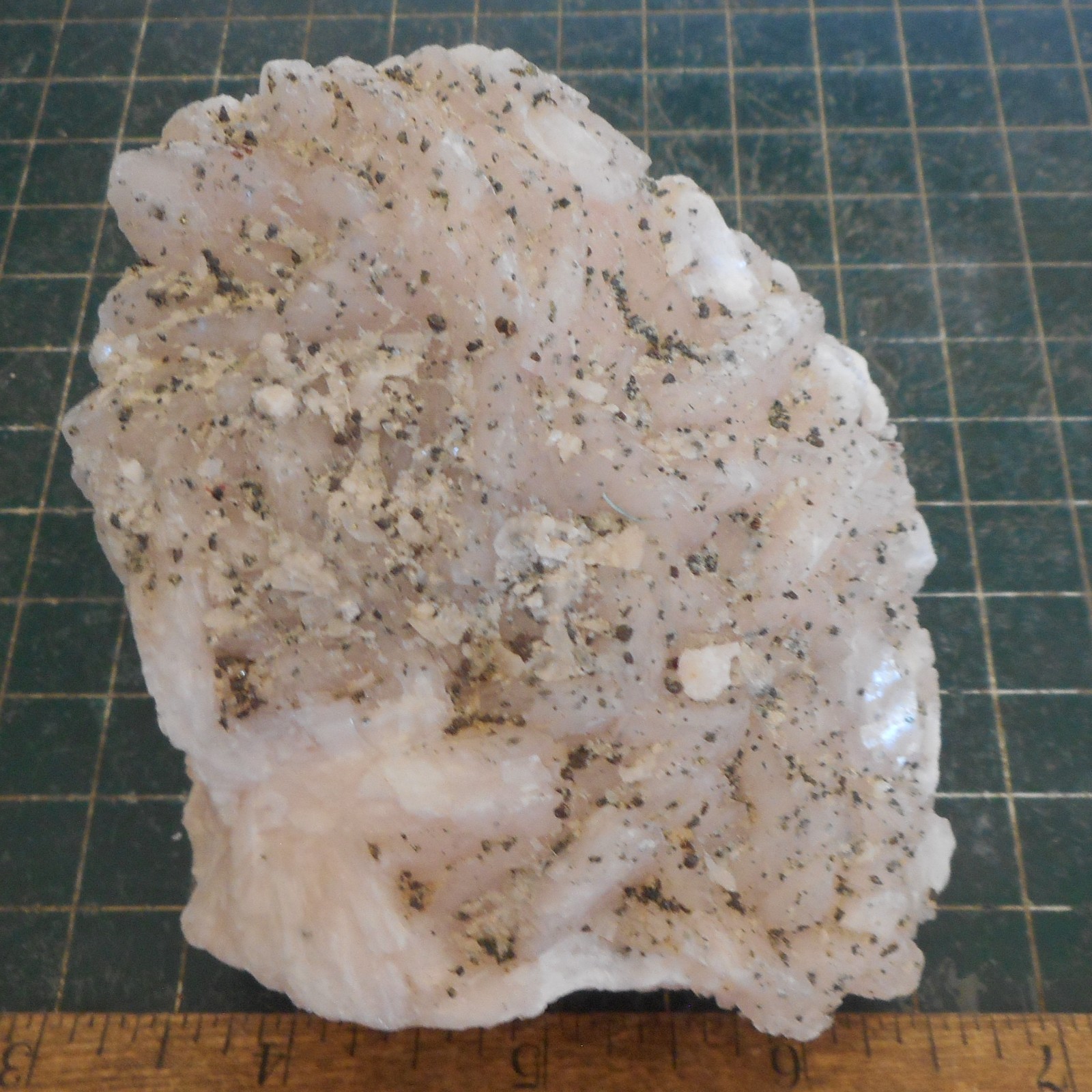 Pink Dolomite Crystals with Iron Pyrite on Matrix. Specimen 4.0″ . 1.15 Pounds