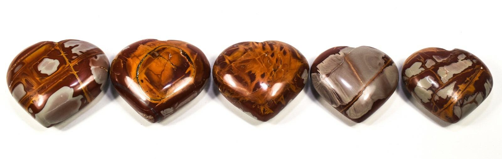 2.5″ Multicolor Noorena Jasper Heart Polished Natural Crystal – Australia (1PC)