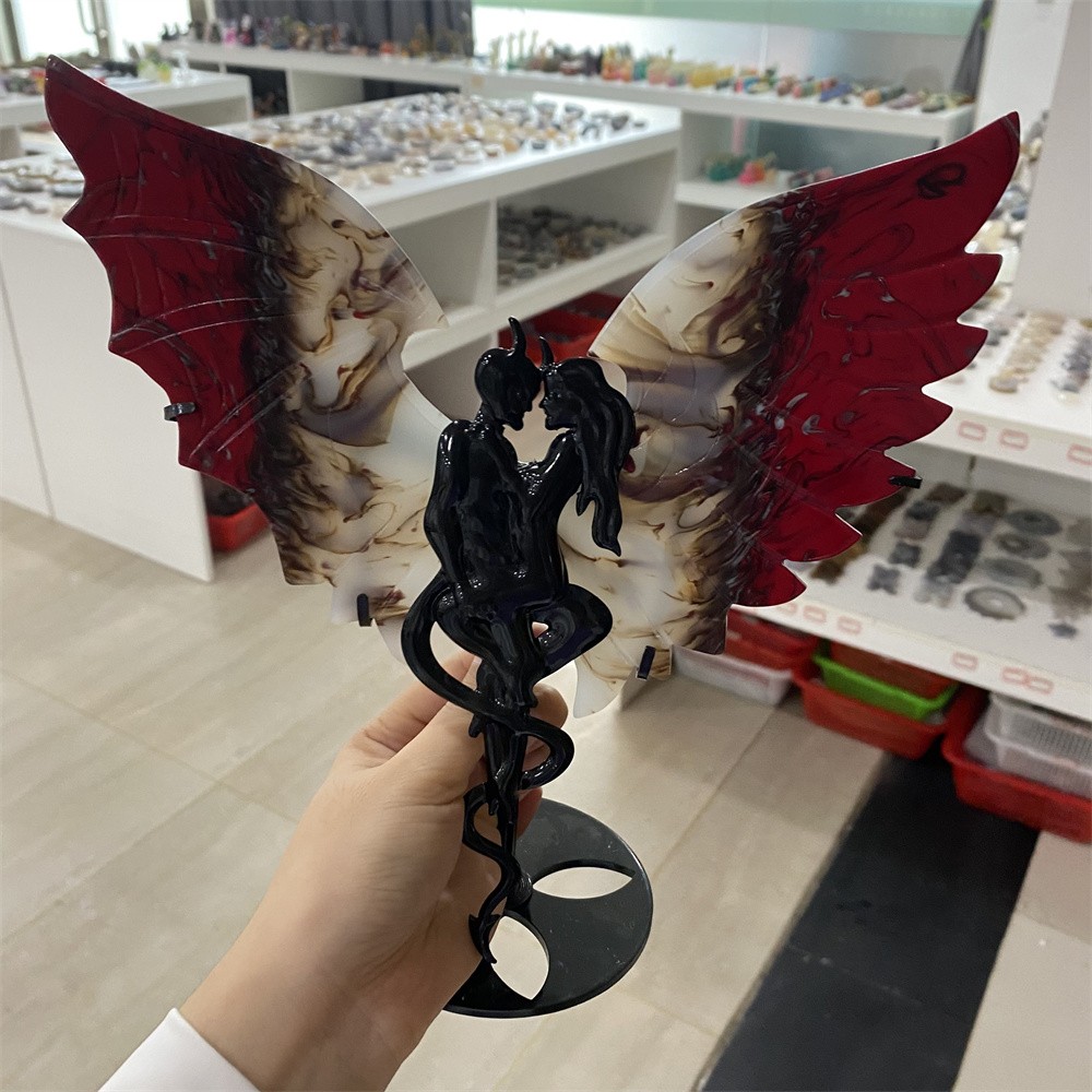 1.2LB 9.4″ Red Agate Butterfly Statue Crystal Reiki Carving Quartz Heal Decor