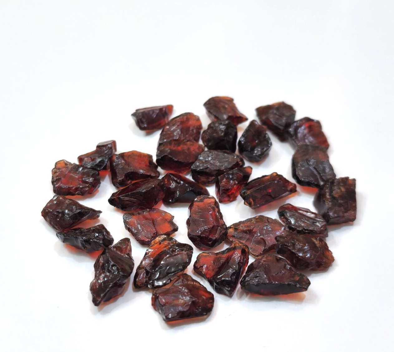 Attractive Red Garnet 29 Piece Raw Size 10-12 MM Red Garnet Gemstone For Jewelry