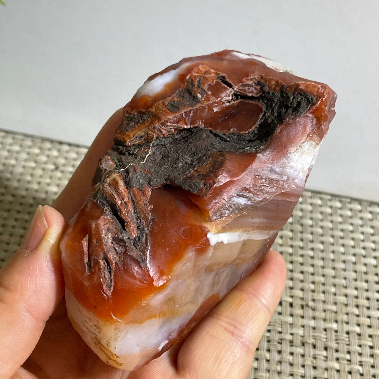 298g Raw Carnelian Stone Rough Red Agate Gemstone Mineral Specimen
