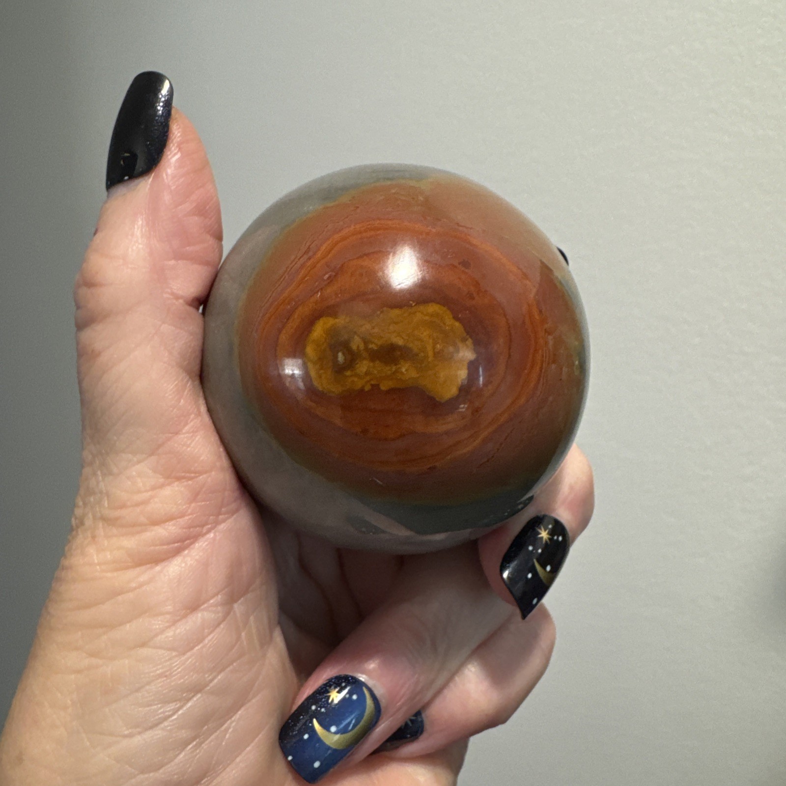 Polychrome Jasper Crystal Sphere 287 Grams 59 mm