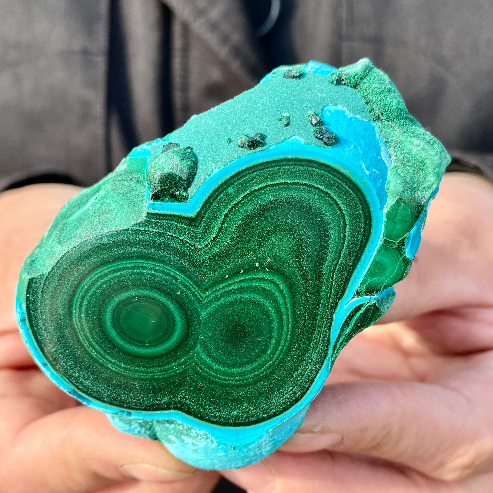 205G Natural Silica Chrysocolla Malachite Quartz Crystal Flake Mineral Specime