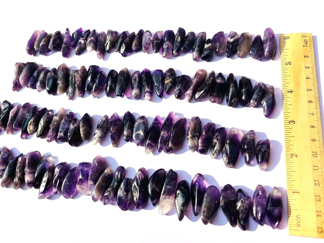 100pcs Bulk Amethyst Deep Purple Gemstone Point Best Gem Quality Polished Pieces