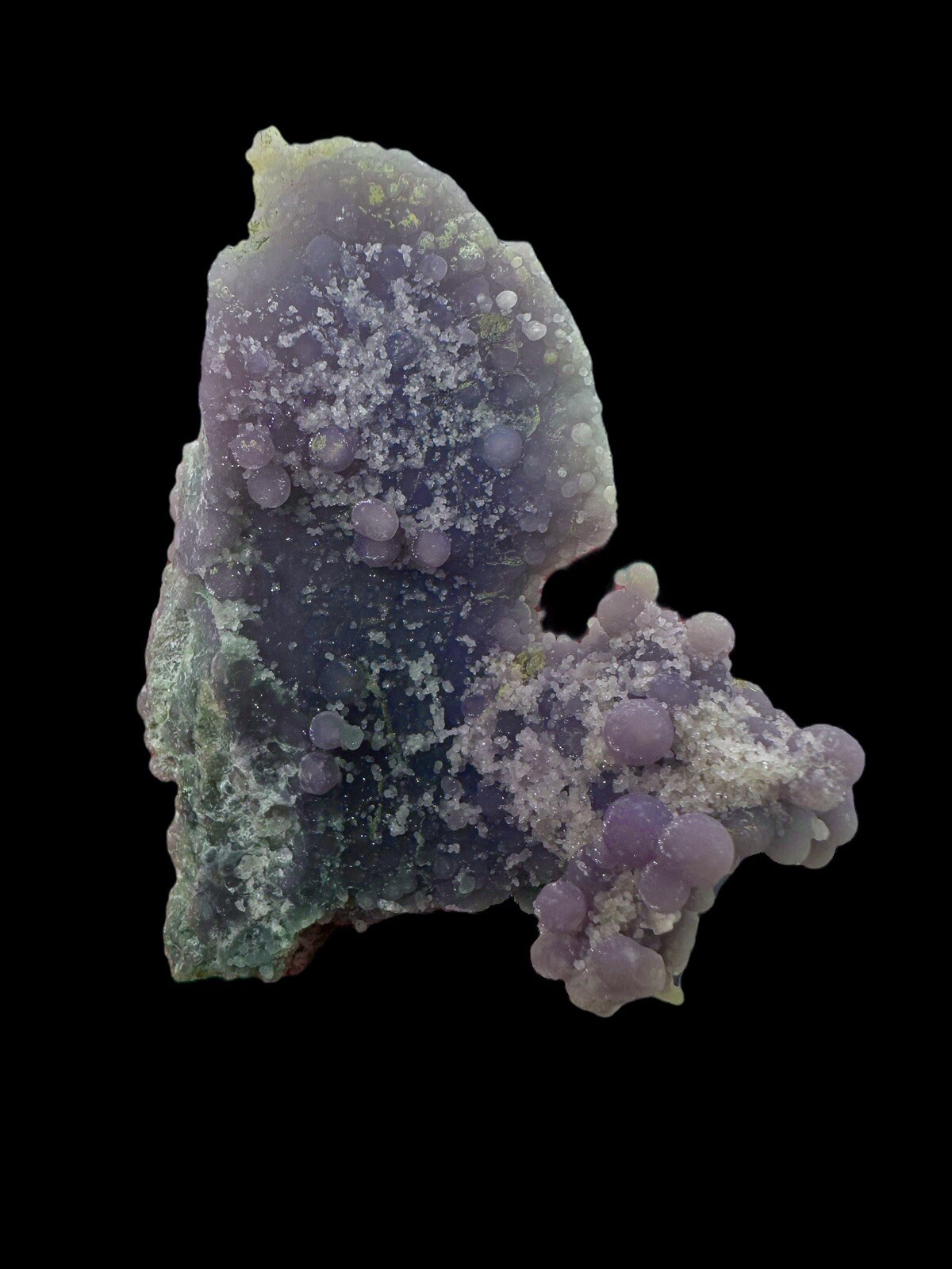 Blue& Purple Iridescent Grape Agate Cluster Mineral Specimen Crystal Botryoidal
