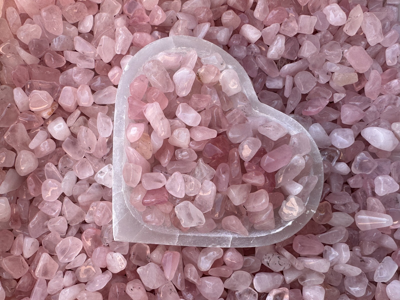 Grade A++ Rose Quartz Semi Tumbled Gemstone Large Chips 9-16mm, Wholesale Bulk