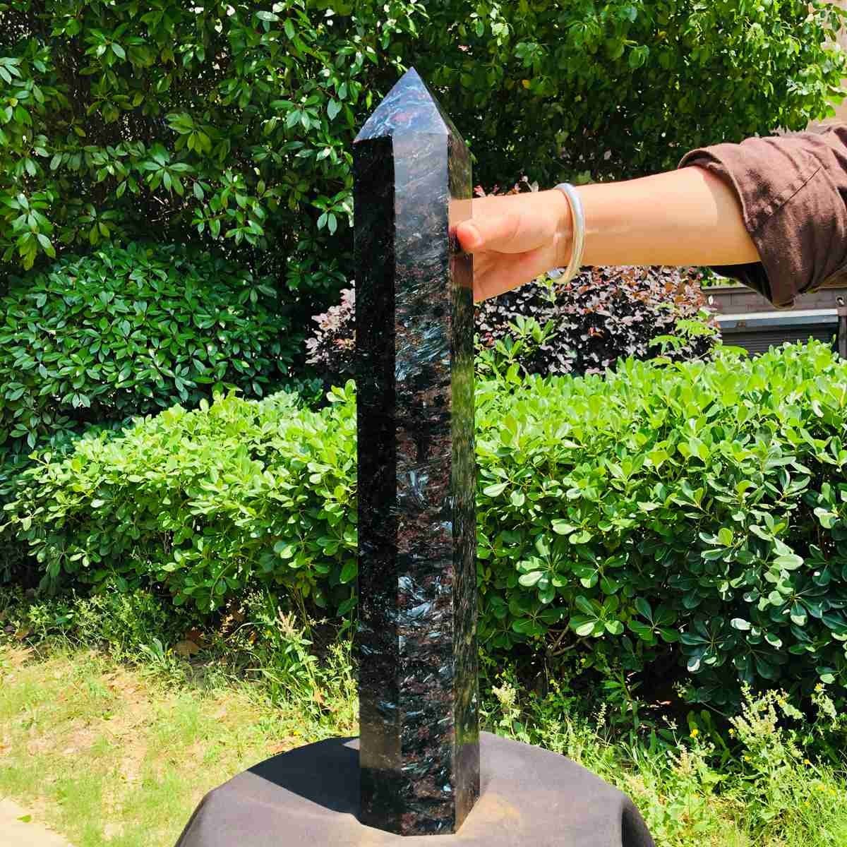 16.23LB Natural Fireworks Stone Obelisk Quartz Tower Crystal Wand Point Healing