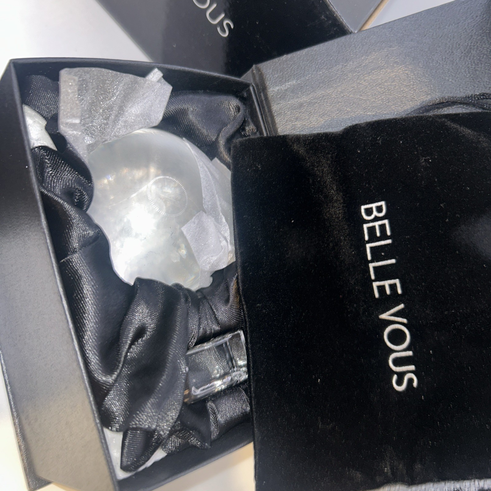 Belle Vous K9 Crystal Ball 80mm – 8cm Photography Ball with Crystal Stand & Box