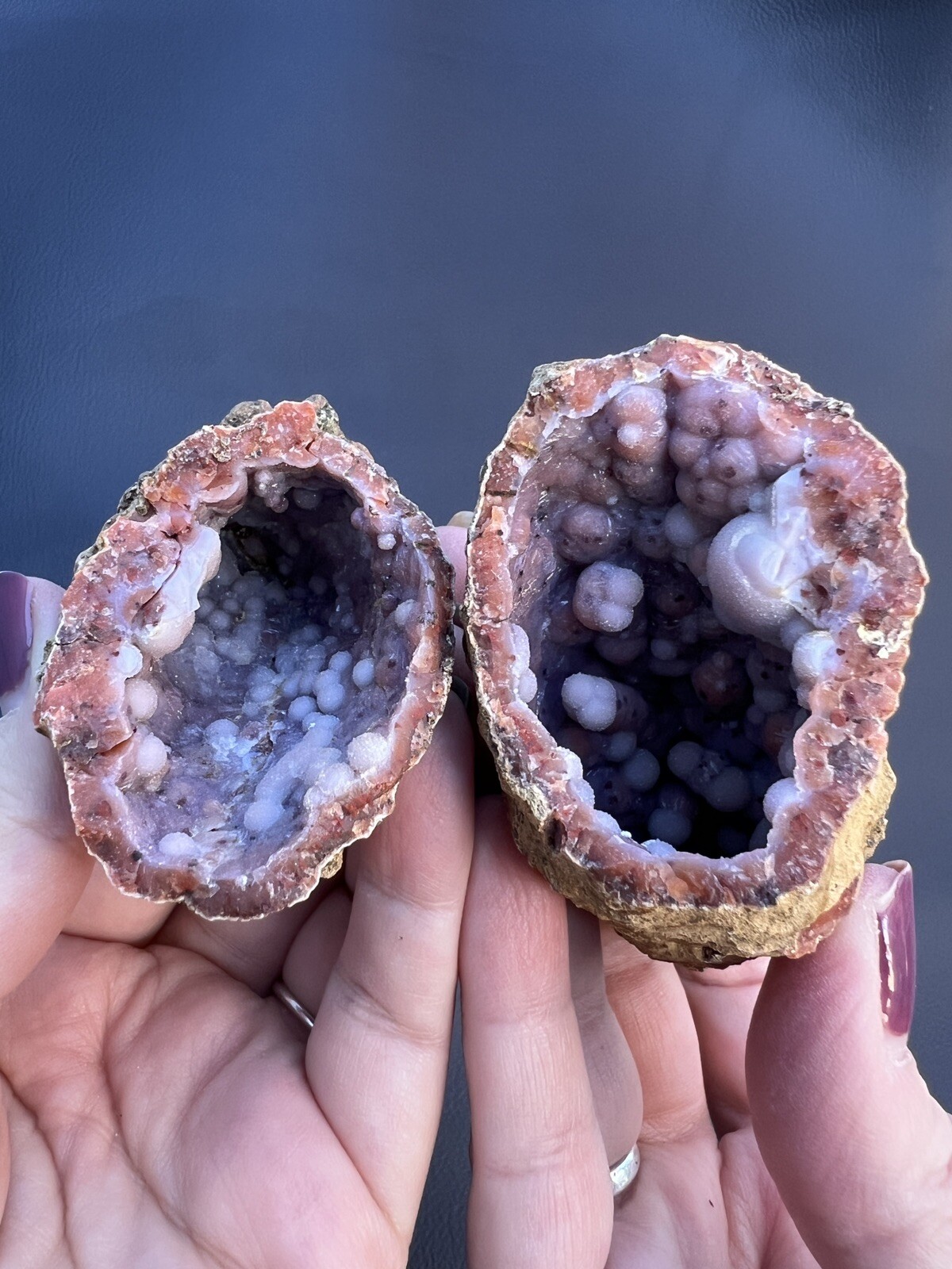5.32 Oz. 2 Piece Geode Pair From Marrakech Morocco.