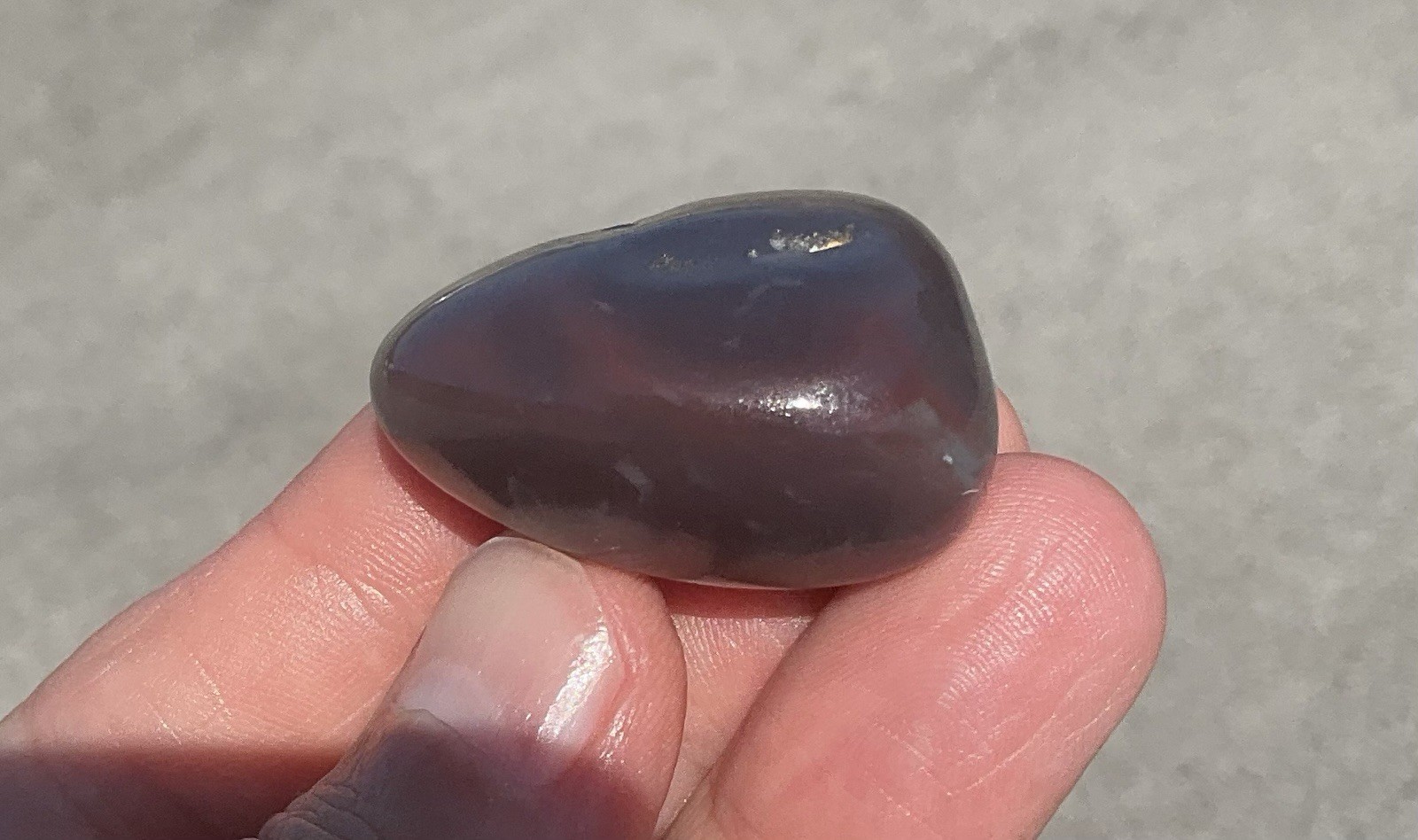 36g Polished Mozambique Agate Palmstone Worry Stone Exceptional! A++