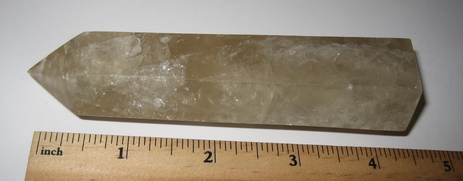 4.6″ x 1″-1.25″ POLISHED NATURAL CITRINE QUARTZ CRYSTAL STONE TOWER WAND 150g *1