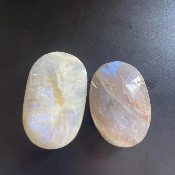 Healing Moonstone Palm Stone Birthstone Crystal Meditation Reiki Worry Stone