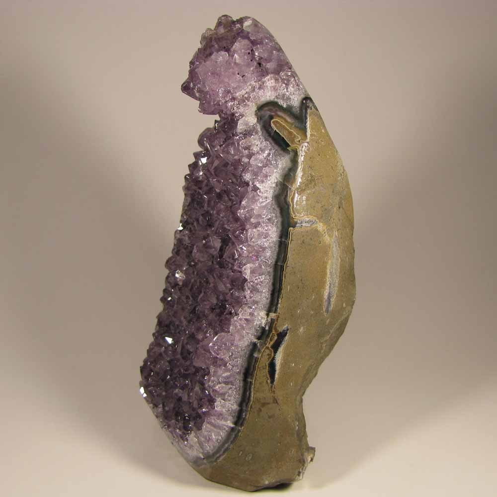 7.4″ Polished AMETHYST Crystals Cluster Freeform Standup – Uruguay – 4.8 lbs.