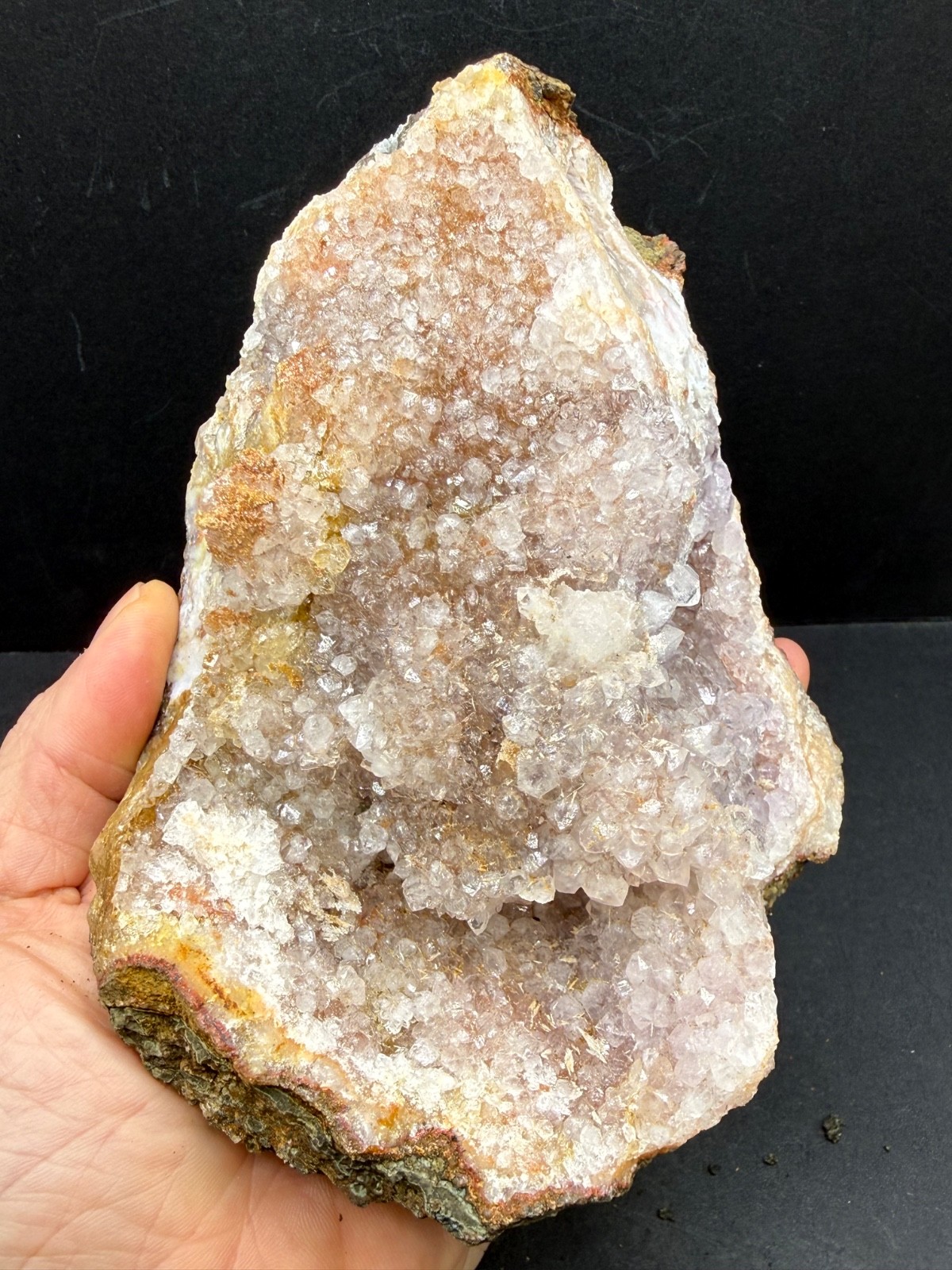 Large Amethyst Quartz Crystal Geode Display Specimen Natural Druzy Cluster