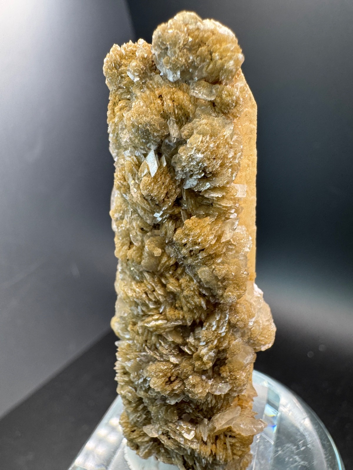 6525 Yellow Candle Quartz Point with Petal Calcite Inner Mongolia 40g