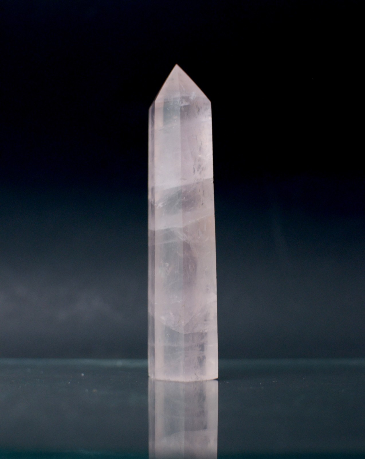 Mozambique Rose Quartz Tower | 4.5″ Luminous Blush Pink Crystal RQ202