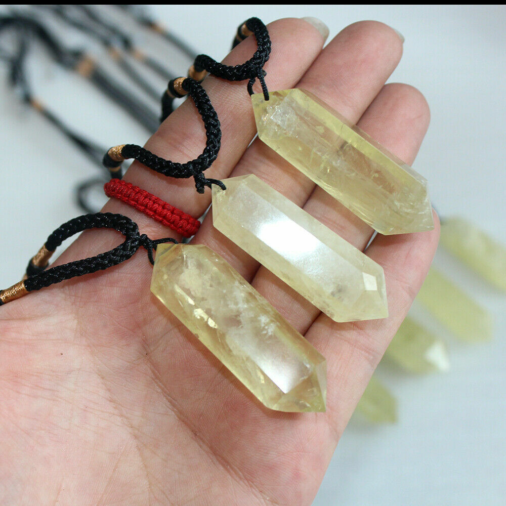 Natural Crystal Necklace Fluorite Amethyst Citrine Labradorite Quartz Gift