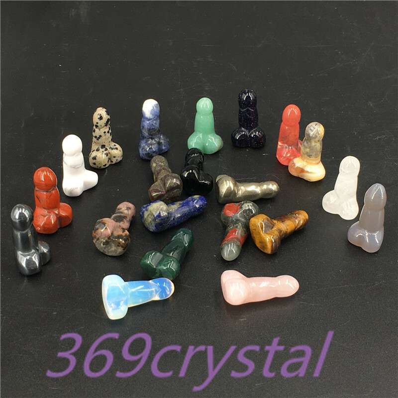 A lot of Natural mini Small Penis Quartz Crystal Massage Wand Healing wholesale