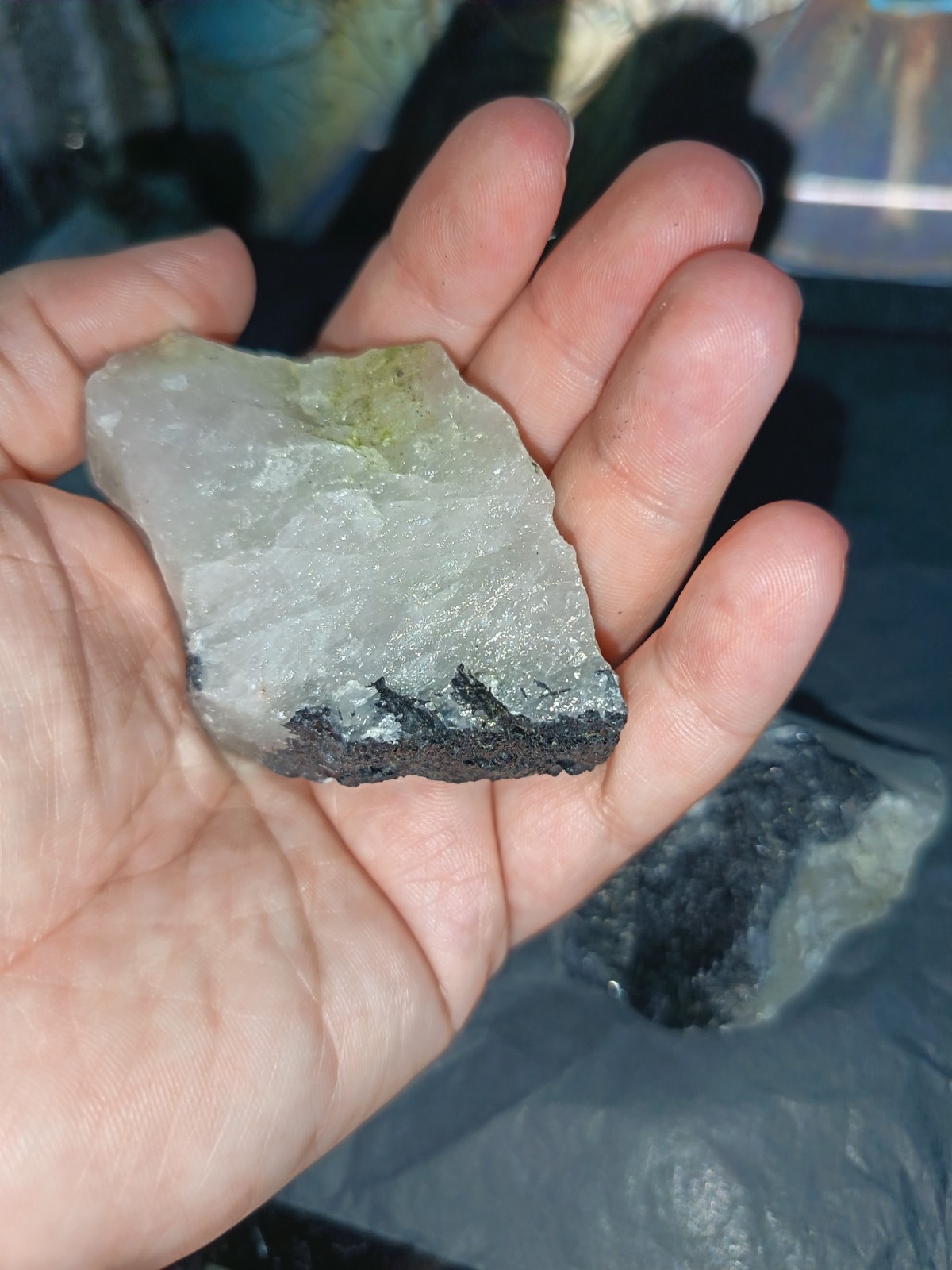 Tourmaline In Clear Quartz Rough Raw Crystal Piece 50-100g