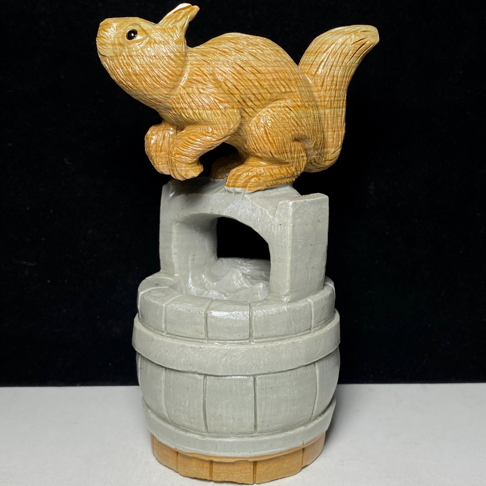 Natural Crystal Quartz Mineral Specimen Songhua Stone Handcarved Squirrel Gift