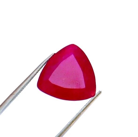9.50 Ct Loose Gemstone Natural Red Beryl Bixbite Trillion Cut Utah Certified