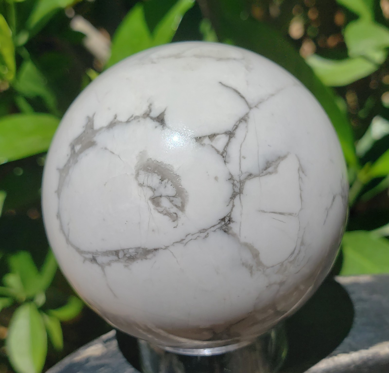 2.28″ Howlite Quartz Crystal Sphere Orb Ball, 300g or 10.6 oz