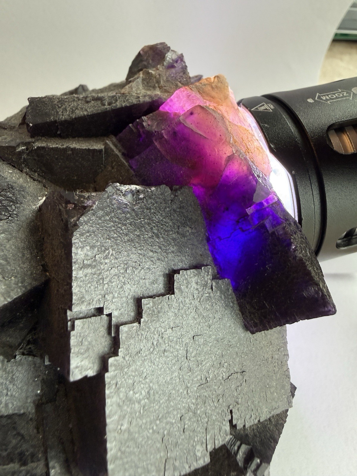 Large Purple Fluorite Crystal Cluster Natural Cubic Mineral Specimen 1.8 kg