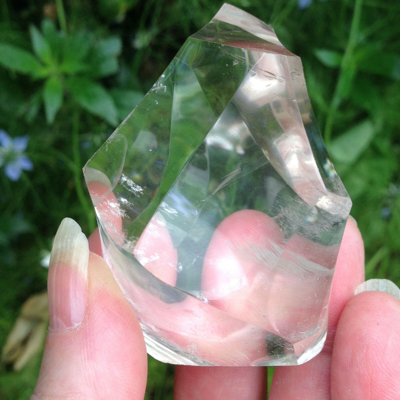 Clear Quartz Crystal Flame Master Healer Energise Affirmations 118g 6×4.6×3.37cm