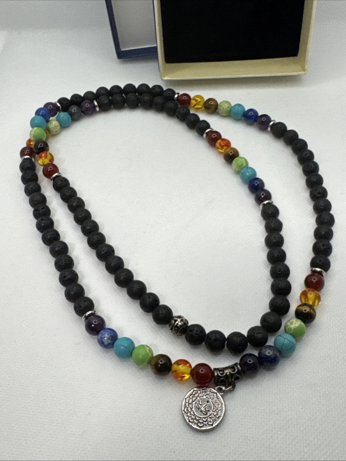 Chakra Natural Crystal Bead Mala Necklace/Bracelet Healing Men Women