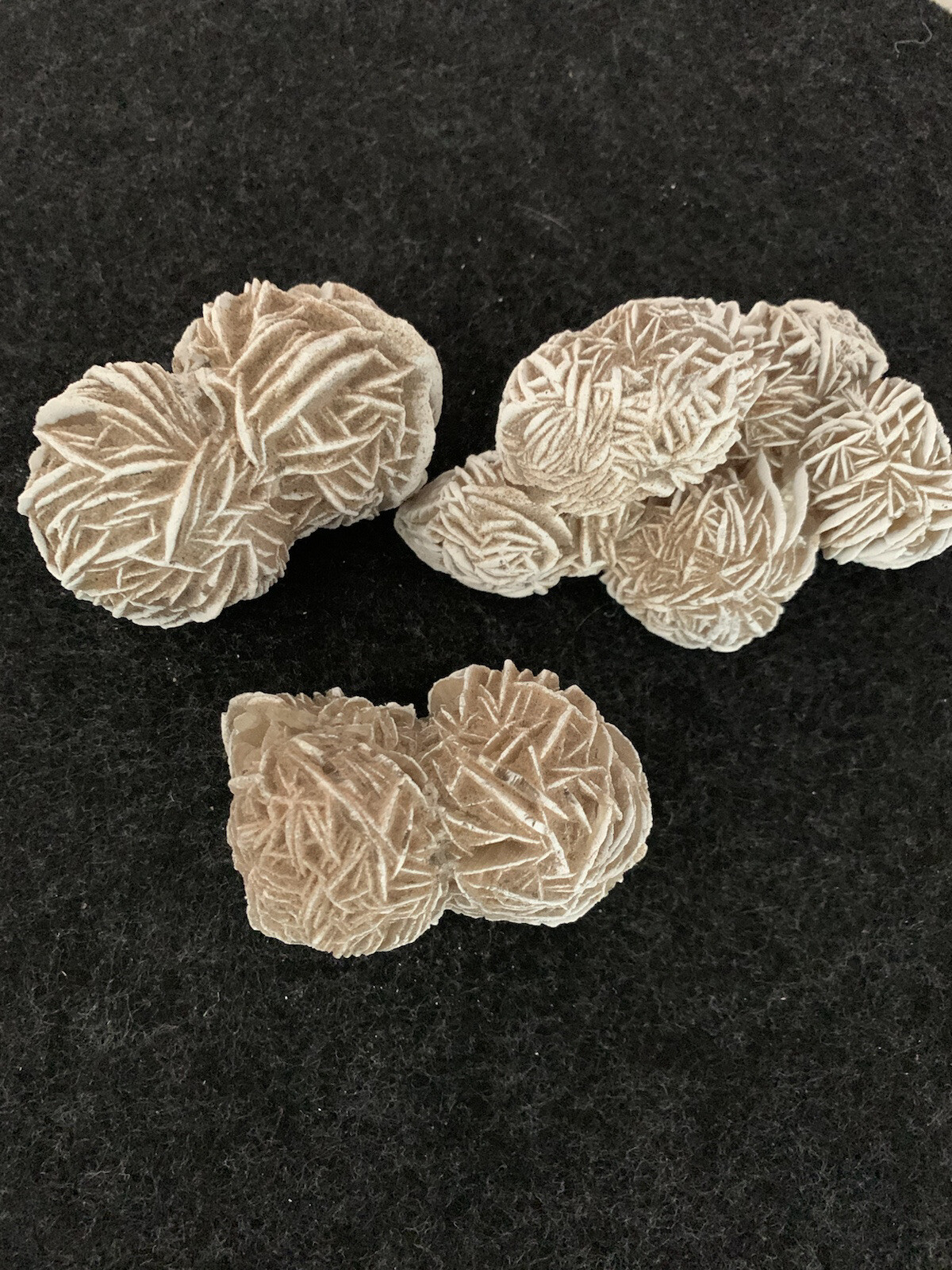 Natural Desert Rose Selenite Crystal Mineral Specimen Sand Rock Gypsum 3