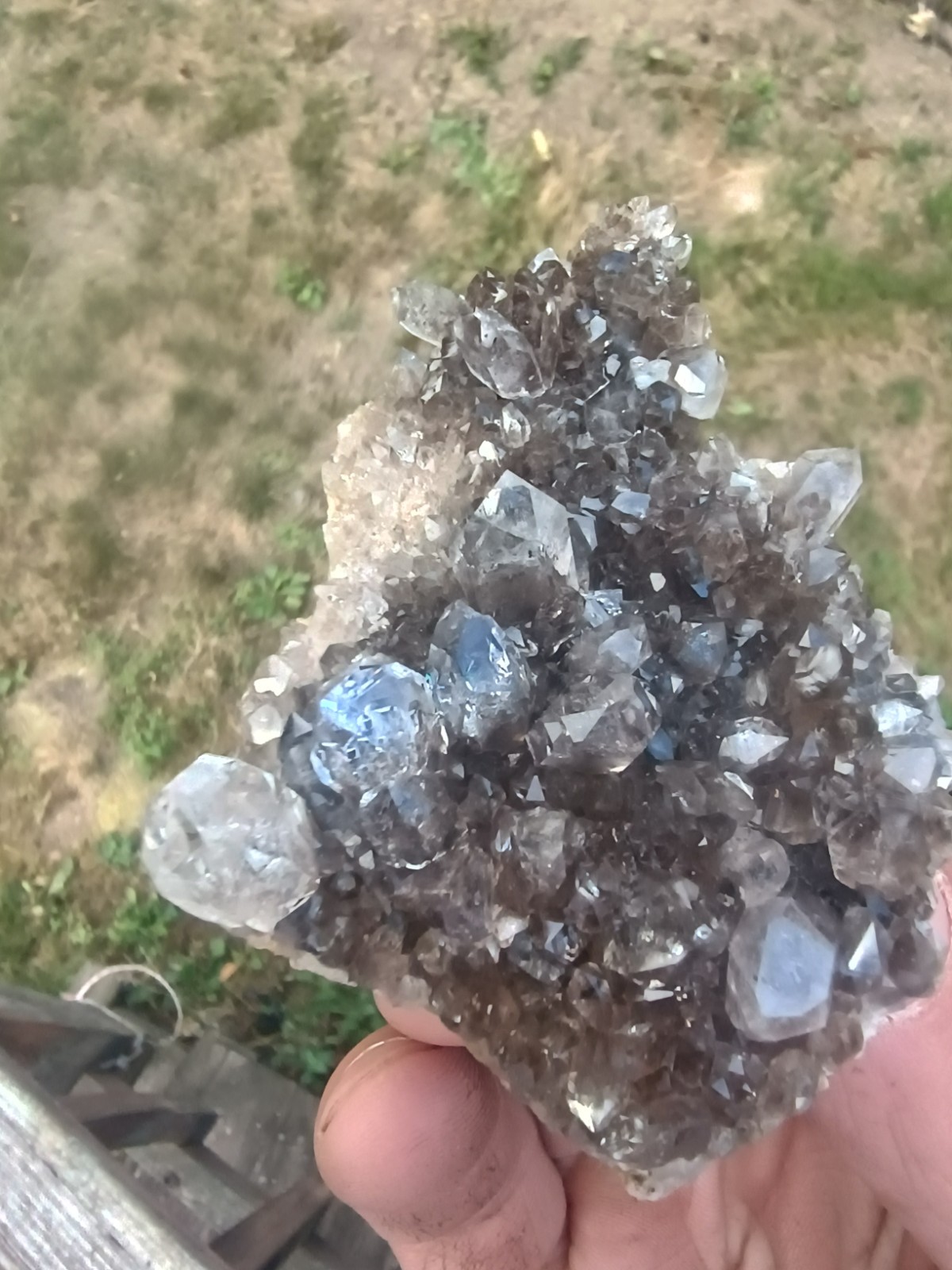 Herkimer 💎Perchers On 🖤 Smokey Druze Plate (Rare Piece) Miner Direct ⚒️