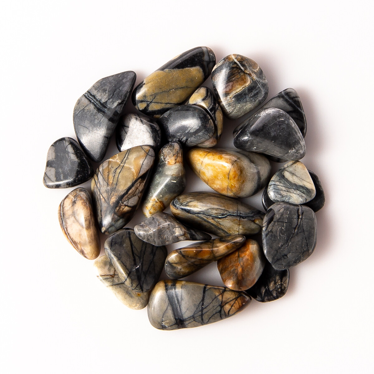 50g Tumbled Picasso Stone Jasper Gemstone Crystals 15-30 Stones Rock Specimens