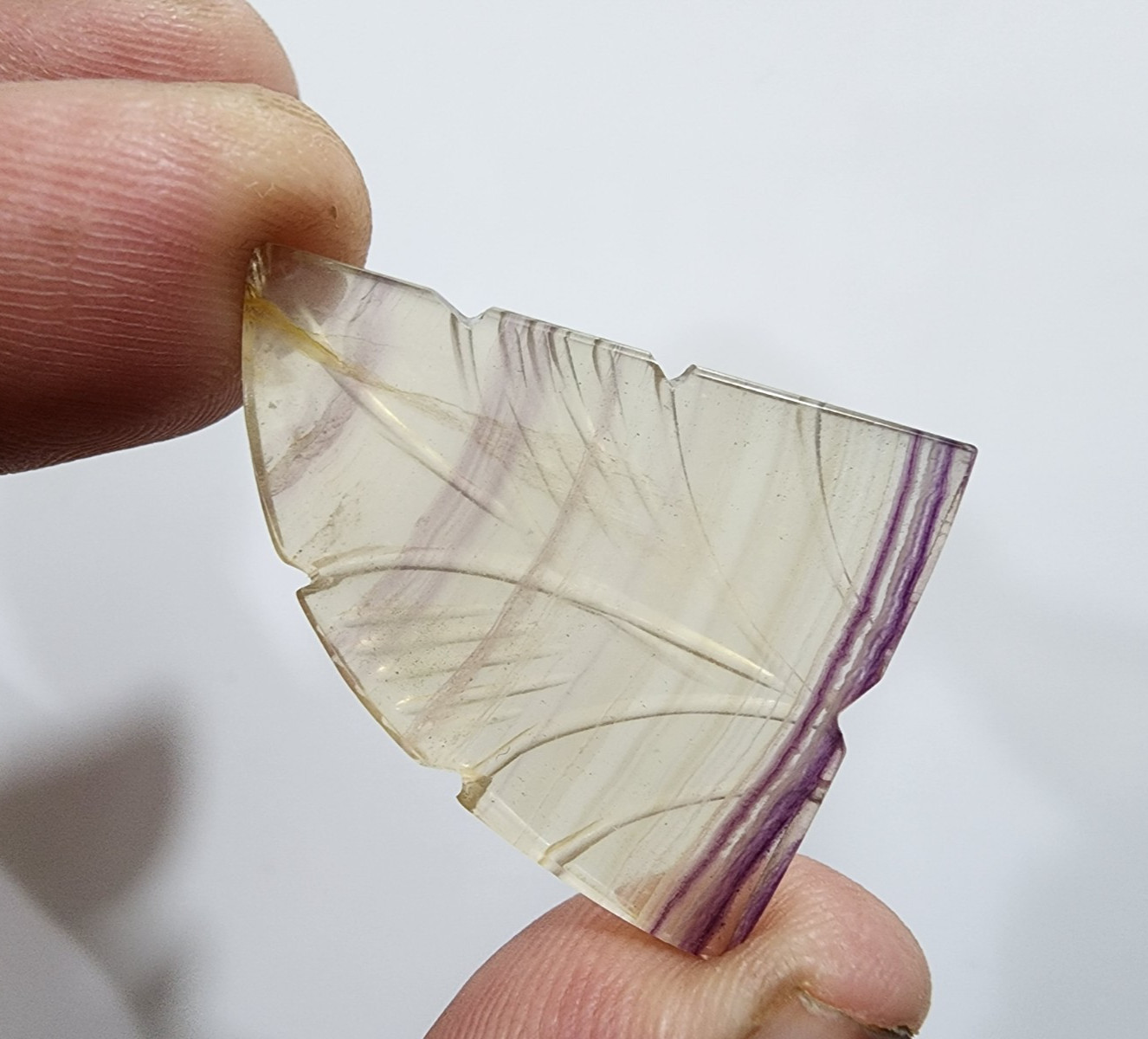 Glowing Stunning Designing Carving Rainbow Fluorite Fancy 40 Crt Loose Gemstone