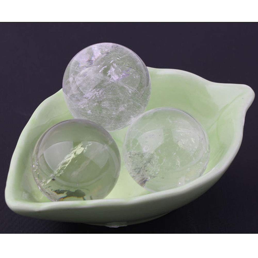 Wixine 1Pcs 35-40Mm Rare Clear Natural Rainbow Large Quartz Crystal Sphere Ball