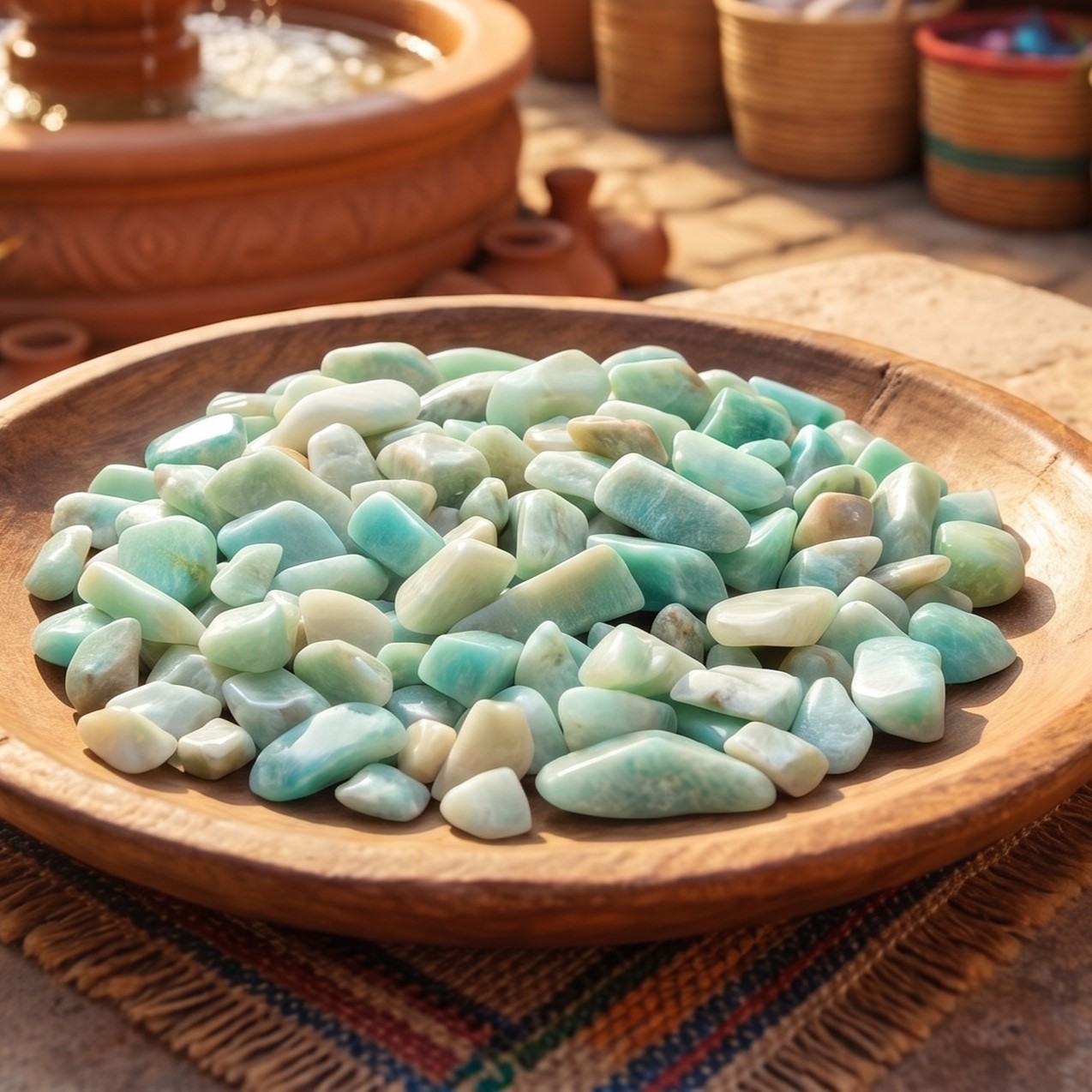 Small Tumbled Amazonite Feldspar Stones (By The Ounce or Pound) Wholesale
