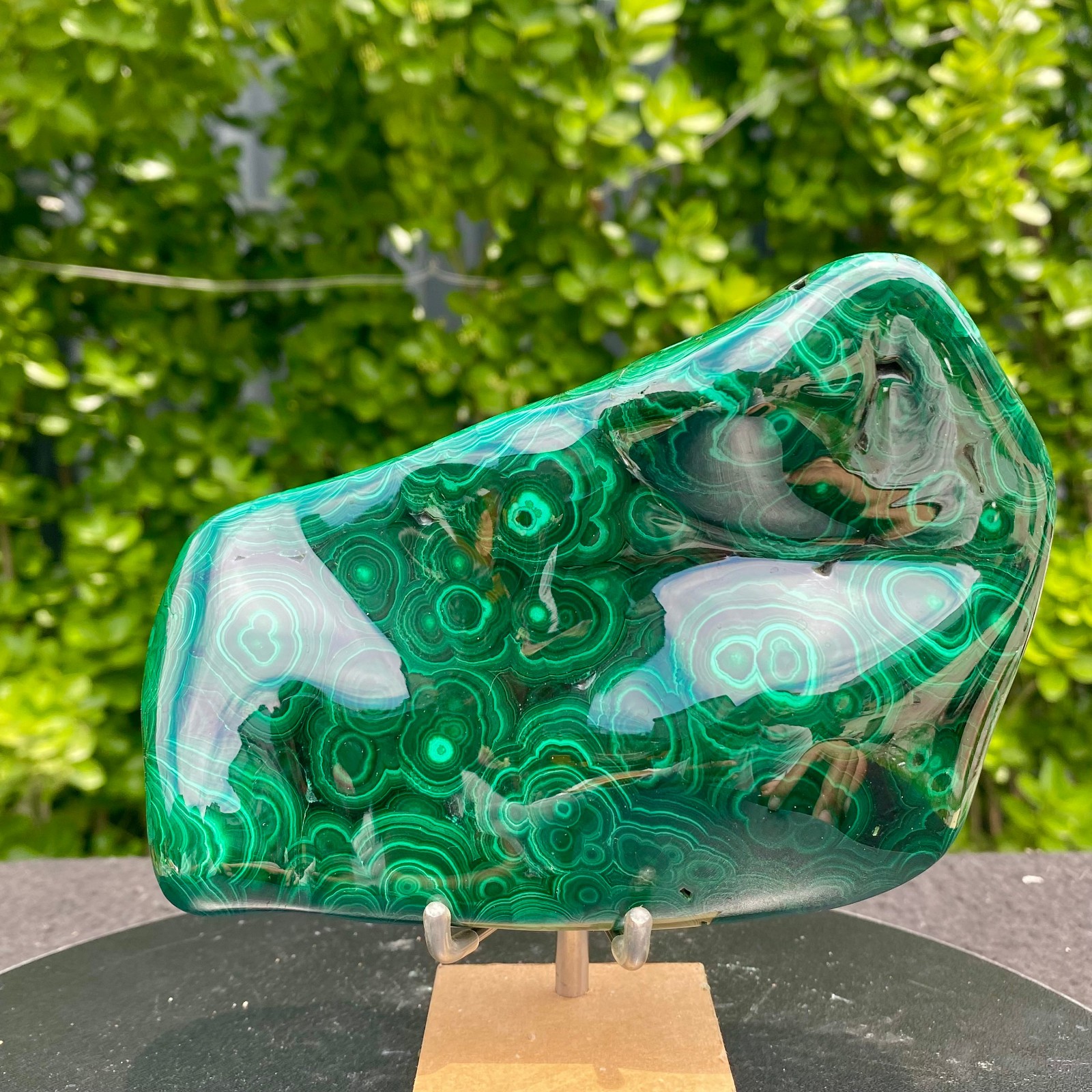 1.65LB Natural glossy Malachite transparent cluster rough mineral sample