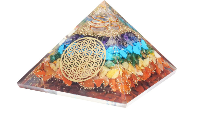 Orgone Pyramid Crystal Healing Stone , Energy Generator Healing Crystals