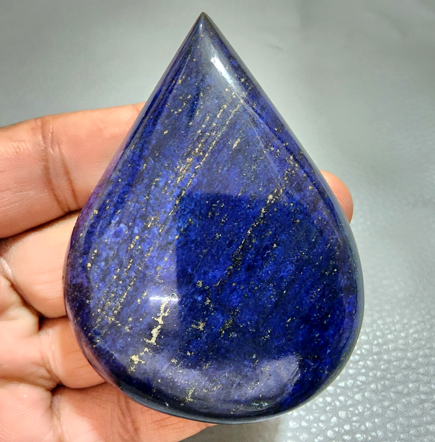 Ultimate Lapis Lazuli Palm Worry Stone Crystal Polished Loose Gemstone 606 Crt