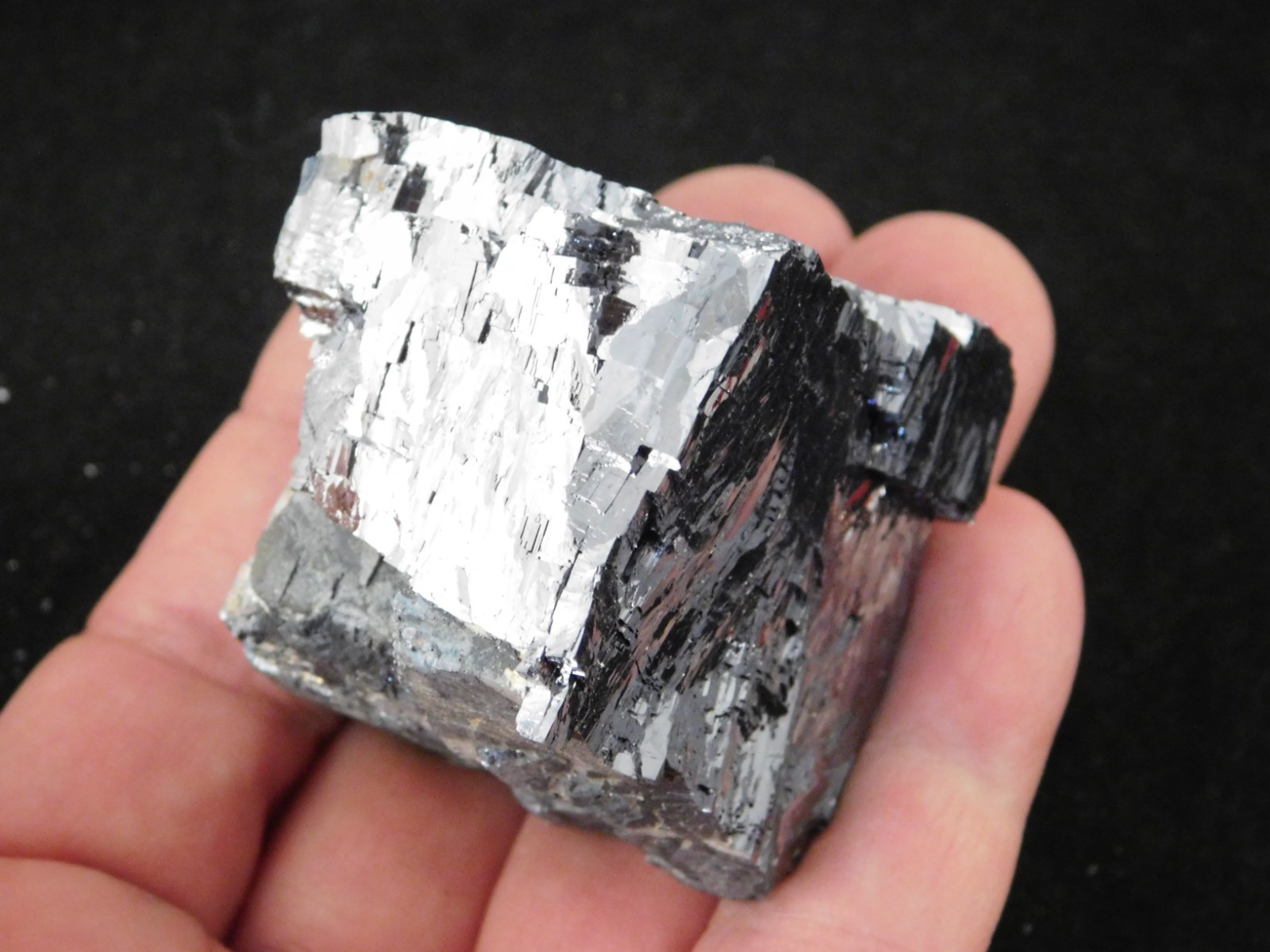 Big! Super Heavy! Stepped GALENA Crystal CUBE 100% Natural Missouri 413gr