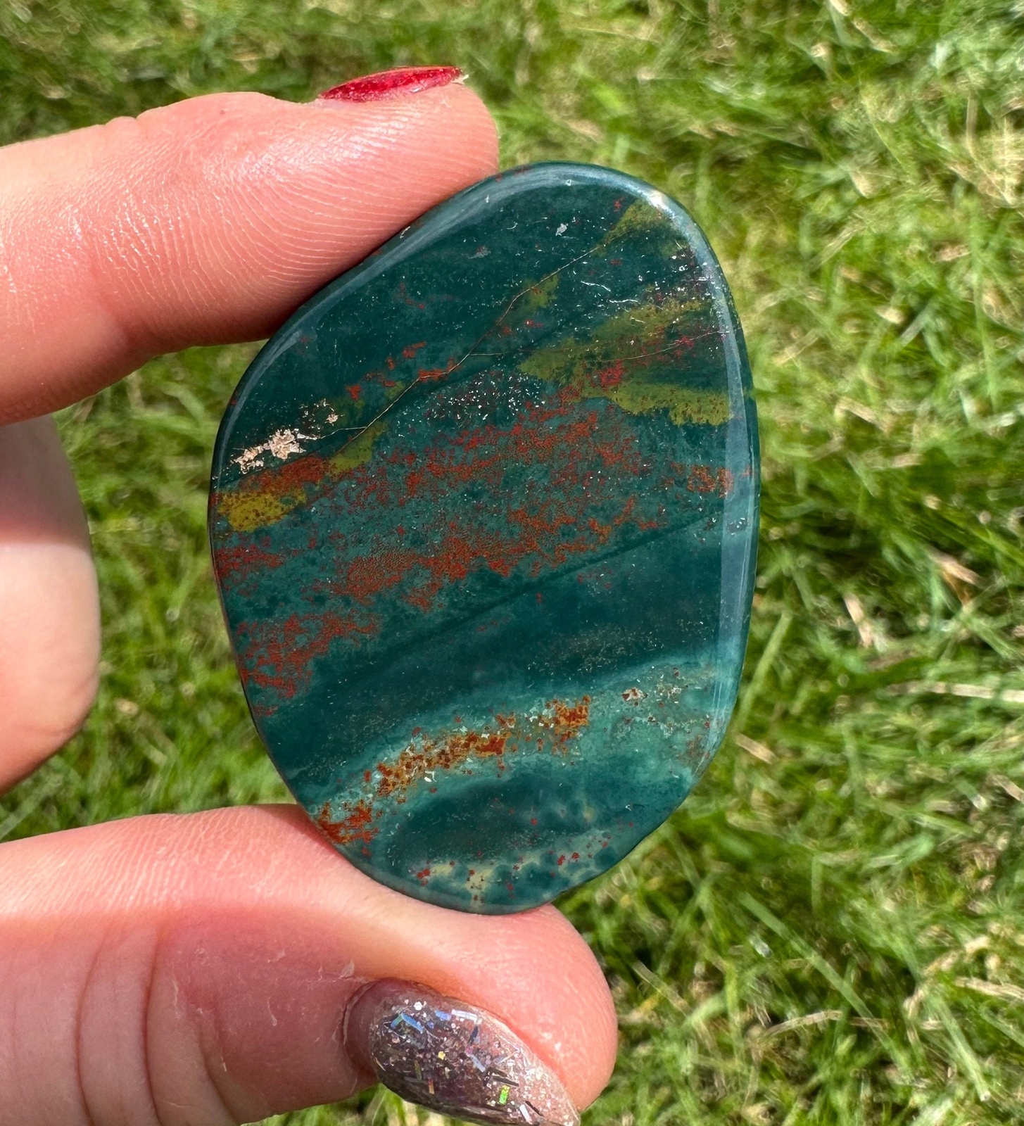 Blood Jasper Slab, Natural Bloodstone from India