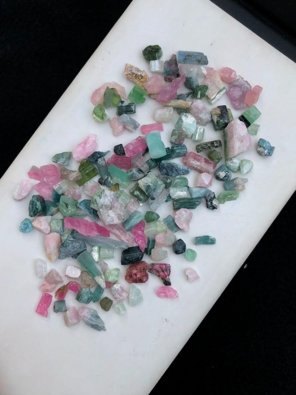 206 carat Natural mix color tourmaline rough lot from Afghanistan
