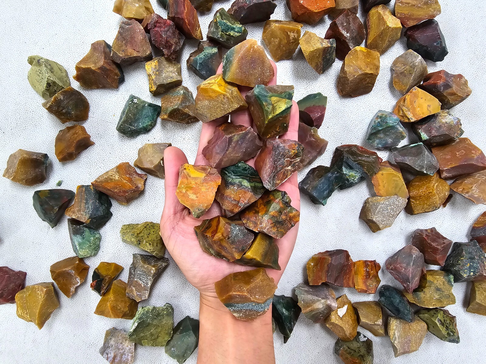 Fancy Jasper Crystal Stones Raw Rough Bulk Gems for Tumbling Healing Aquarium